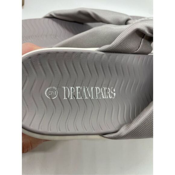 Dream Pairs Thong Sandals Platform Lightweight Casual Shoes Size 9 Gray - Picture 8 of 9